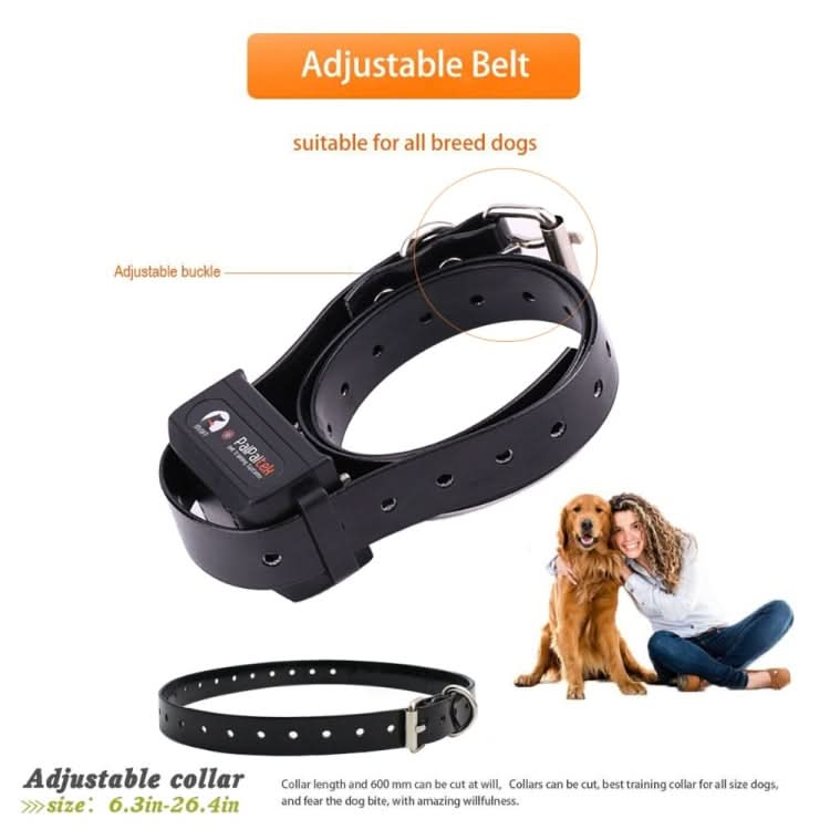 Automatic Anti Barking Collar Pet Training Control System + Electric Shock PU Leather Collar for Dogs.