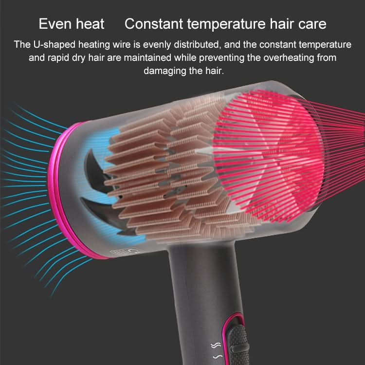 High-power 2000W Anionic Cold Hot Air Constant Temperature Hair Dryer, EU Plug Reluova