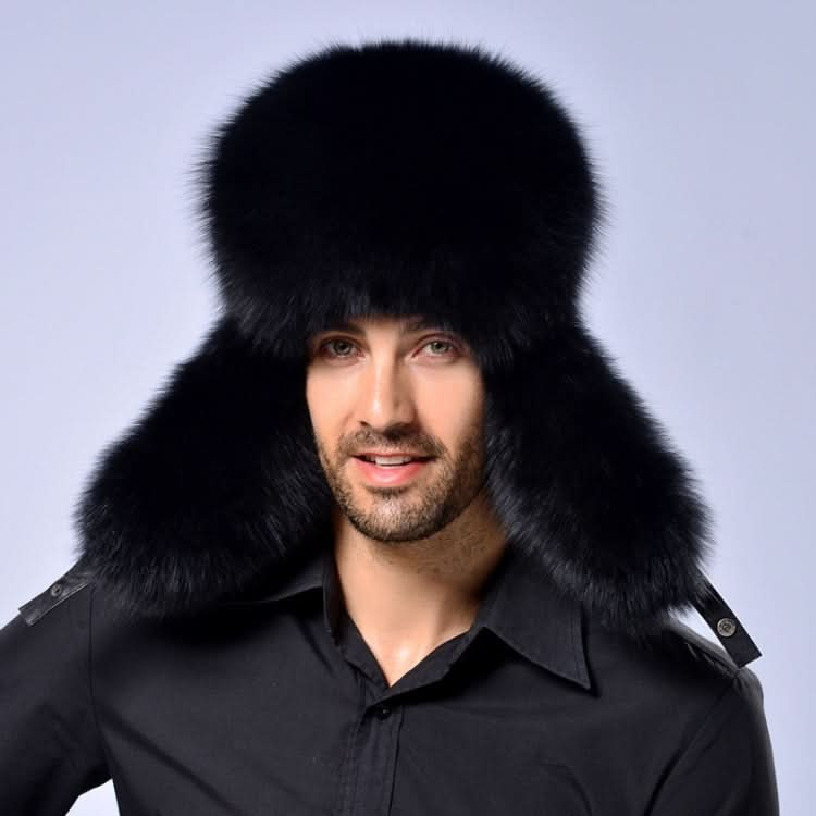 Winter New Style Fox Hair LeiFeng Men Hats, Thick Warm Middle and Old People Ear Protection Winter Fur Hat Reluova