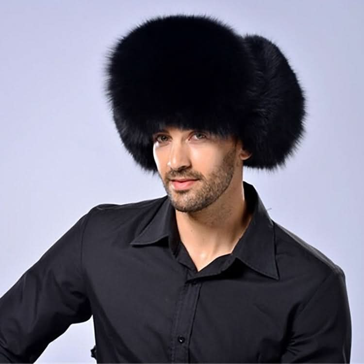 Winter New Style Fox Hair LeiFeng Men Hats, Thick Warm Middle and Old People Ear Protection Winter Fur Hat Reluova