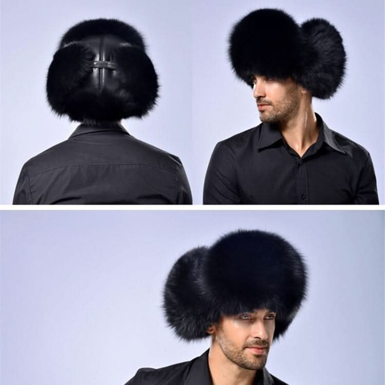 Winter New Style Fox Hair LeiFeng Men Hats, Thick Warm Middle and Old People Ear Protection Winter Fur Hat Reluova