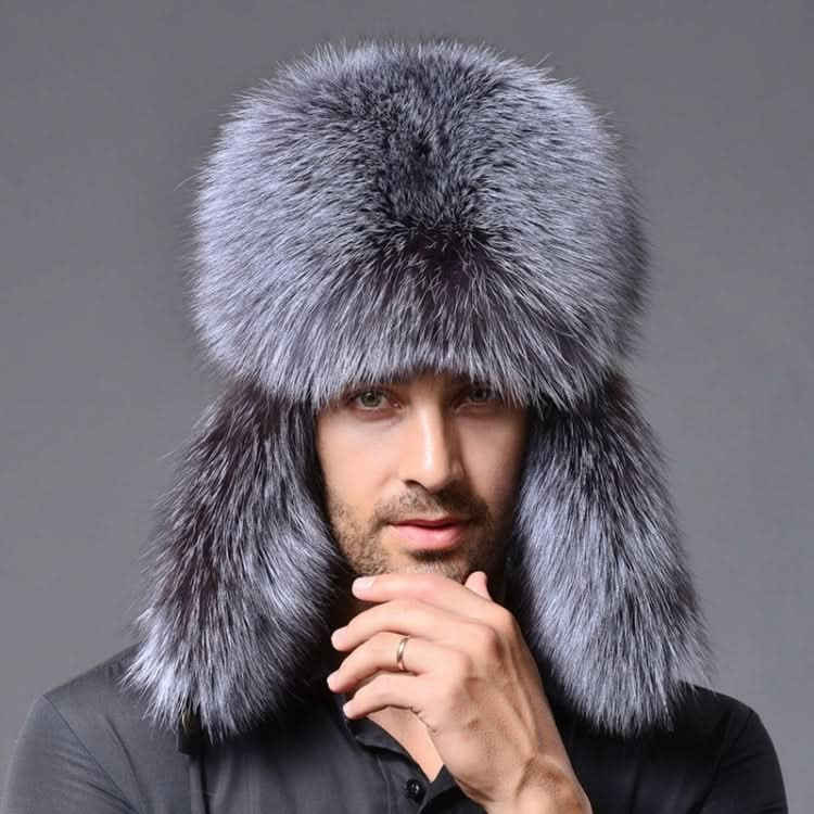 Winter New Style Fox Hair LeiFeng Men Hats, Thick Warm Middle and Old People Ear Protection Winter Fur Hat Reluova