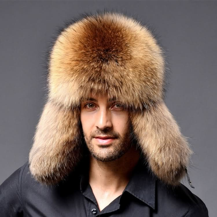 Winter New Style Fox Hair LeiFeng Men Hats, Thick Warm Middle and Old People Ear Protection Winter Fur Hat Reluova