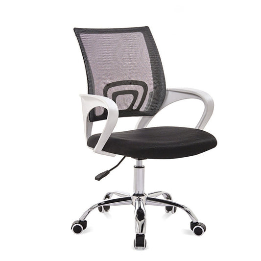 9050 Computer Chair Office Chair Home Back Chair Comfortable White Frame Simple Desk Chair