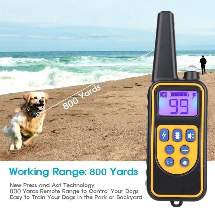 880-2 800 Yards Rechargeable Remote Control Collar Dog Training Device Anti Barking Device-Reluova