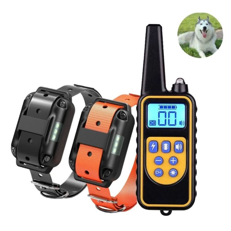 880-2 800 Yards Rechargeable Remote Control Collar Dog Training Device Anti Barking Device-Reluova