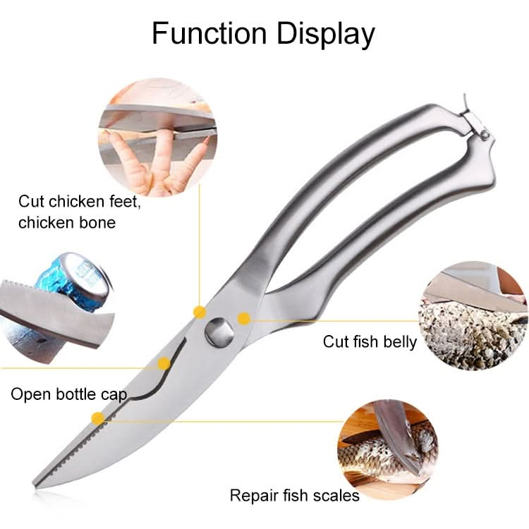 10 inch Kitchen Poultry Fish Chicken Bone Stainless Steel Cutter Cook Gadget Shear, Blister Package - Reluova