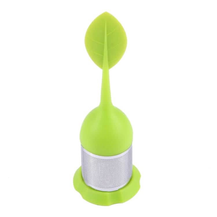 Food Grade Leaf Silicone Make Tea Bag Stainless Steel Tea Strainers, Random Color Delivery Reluova