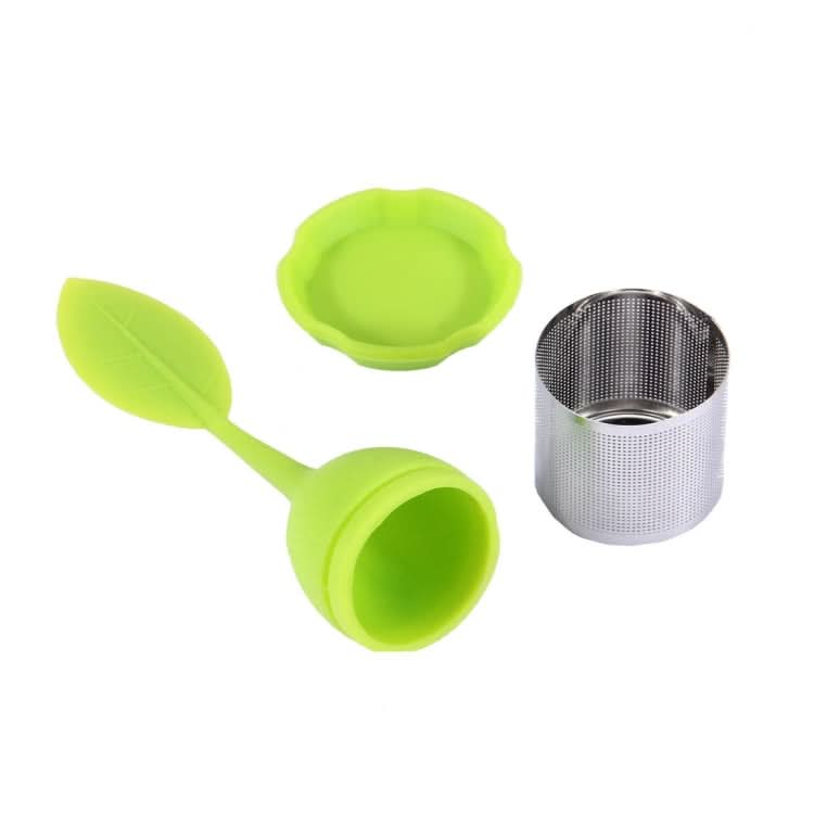 Food Grade Leaf Silicone Make Tea Bag Stainless Steel Tea Strainers, Random Color Delivery Reluova