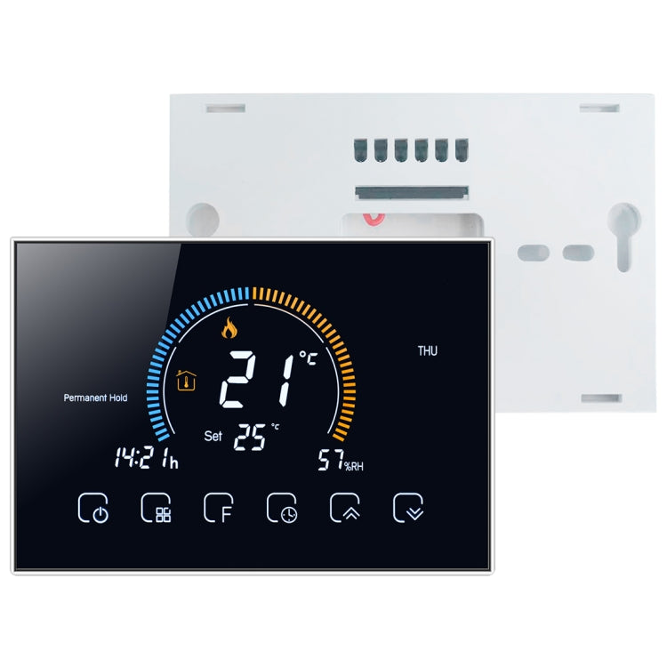 BHT-8000-GA Control Water Heating Energy-saving and Environmentally-friendly Smart Home Negative Display LCD Screen Round Room Thermostat without WiFi My Store