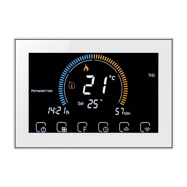 BHT-8000-GA Control Water Heating Energy-saving and Environmentally-friendly Smart Home Negative Display LCD Screen Round Room Thermostat without WiFi My Store