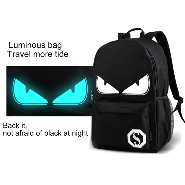 Multi-Function Large Capacity Oxford Cloth Luminous Backpack Casual Laptop Computer Bag with External USB Charging Interface for Men / Women / Student, L, Size: 48*29*17cm