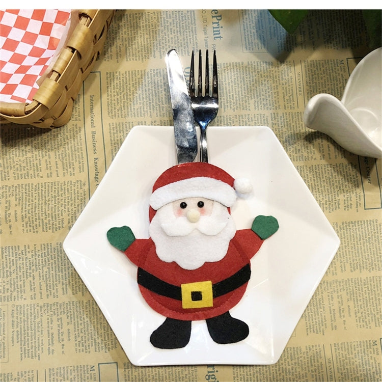 Snowman Pattern Tableware Knife Fork Pocket Cover Bag Christmas Decoration My Store