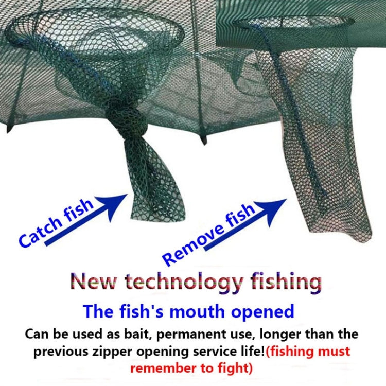 4 Holes Automatic Foldable Fishing Net Nylon Shrimp Crab Minnow Trap Fish Cast Net Fishing Tackle-Reluova