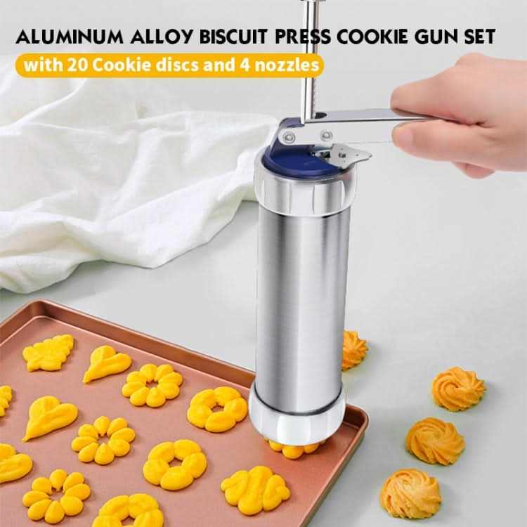 Multifunctional  Household Cookie Biscuit Machine Tool Mold Decorating Mounted DIY Baking with 20 Moulds & 4 Nozzles - Reluova