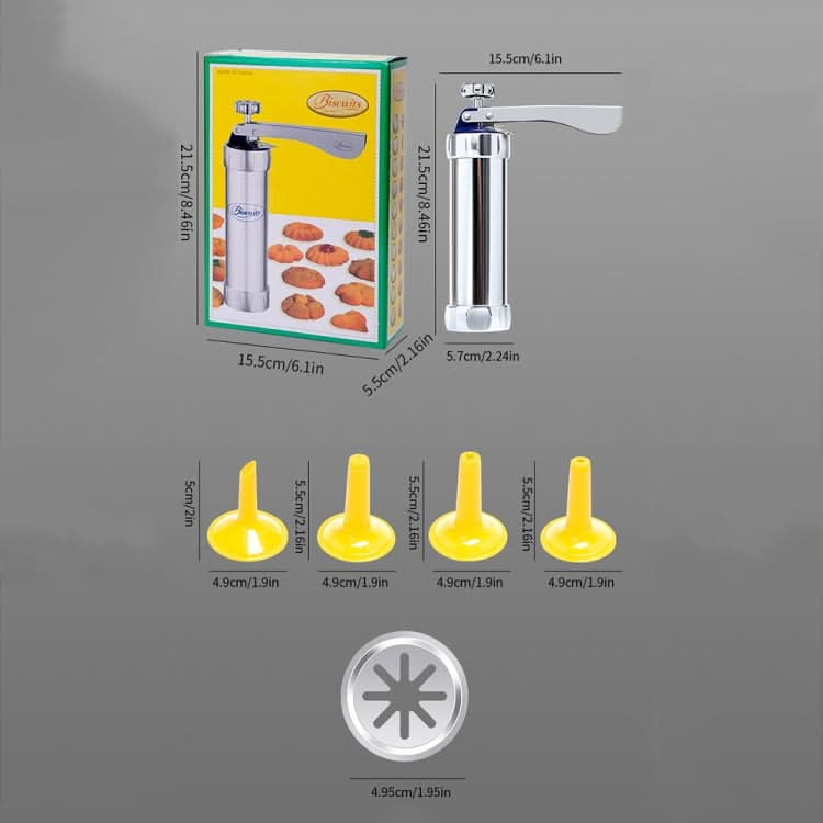 Multifunctional  Household Cookie Biscuit Machine Tool Mold Decorating Mounted DIY Baking with 20 Moulds & 4 Nozzles - Reluova