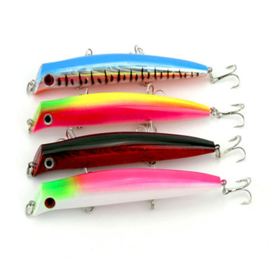 HENGJIA Artificial Fishing Lures Popper Bionic Fishing Bait with Hooks, Length: 12.6 cm, Random Color Delivery Reluova