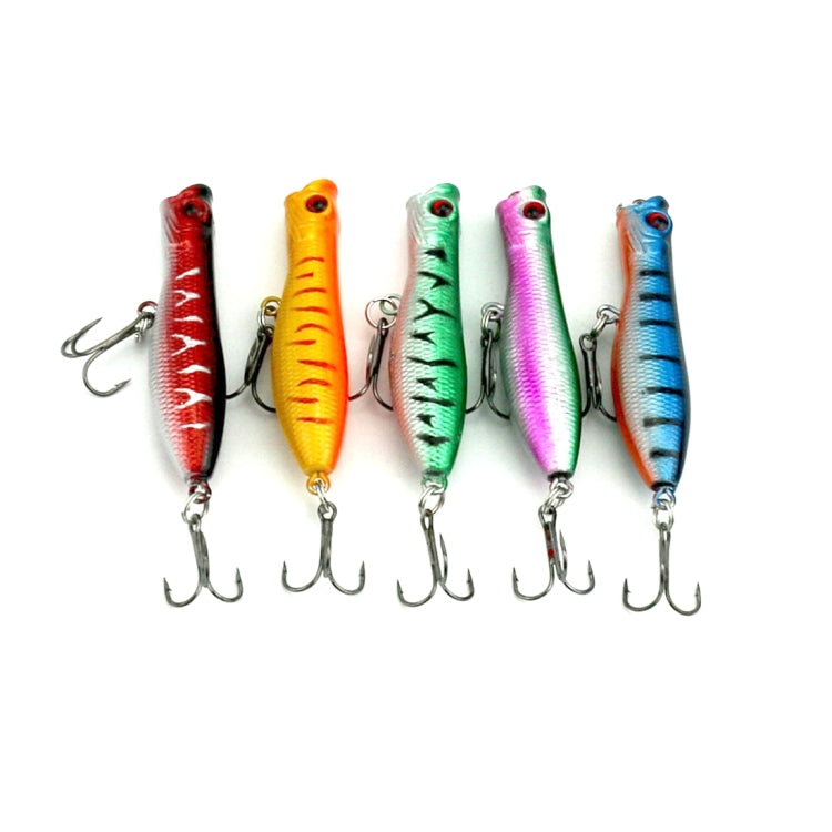 HENGJIA Artificial Fishing Lures Popper Bionic Fishing Bait with Hooks, Length: 6 cm, Random Color Delivery Reluova