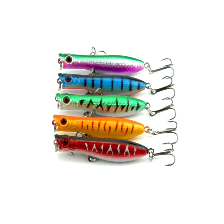 HENGJIA Artificial Fishing Lures Popper Bionic Fishing Bait with Hooks, Length: 6 cm, Random Color Delivery Reluova