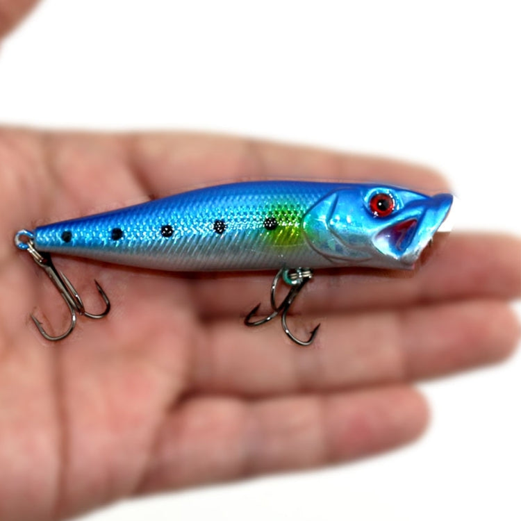 HENGJIA Plastic Artificial Fishing Popper Bionic Lures Environmentally Friendly Fishing Bait with Hooks, Length: 9 cm, Random Color Delivery