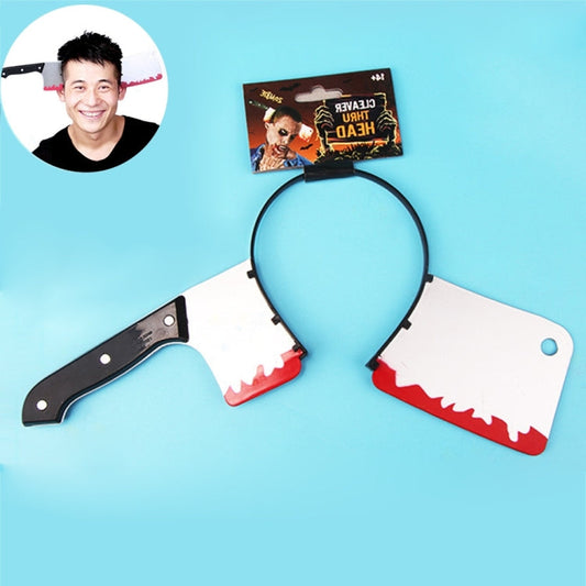 Halloween Costume Party Whole Horror Wear Head Props Kitchen Knife Hair Hoop Game Show Supplies My Store