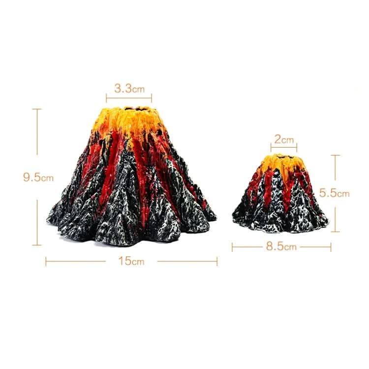 Artificial Tree Plant Grass Fish Tank Decoration Volcano Rock Landscape, Creative Rockery Resin Ornaments Aquarium Air Pump, Size: S, 8.5*5.5*2.0 cm - Reluova