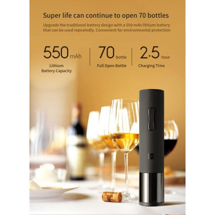 Original Xiaomi Youpin Huohou Automatic Wine Bottle Kit Electric Corkscrew With Foil Cutter - Reluova