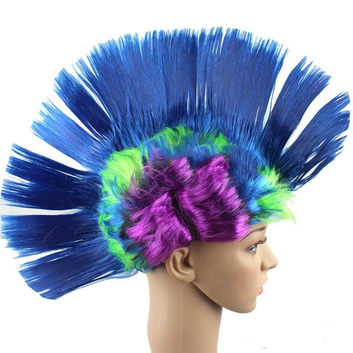 Funny Christmas Halloween Wig Masquerade Headdress Mohawk Hair Comb, Random Color Delivery My Store