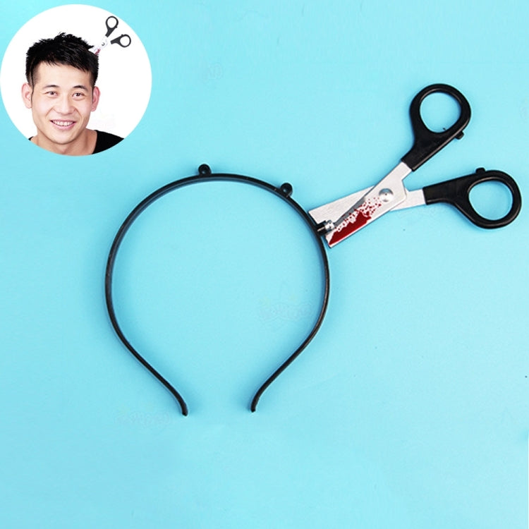 Halloween Costume Party Whole Horror Wear Head Props Scissors Hair Hoop Game Show Supplies My Store