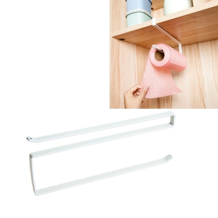 Stainless Metal Kitchen Toilet Paper Towel Rack Paper Towel Roll Holder Cabinet Hanging Shelf Preservative Film Storage Rack,Size: 26*10.8*1.5cm - Reluova