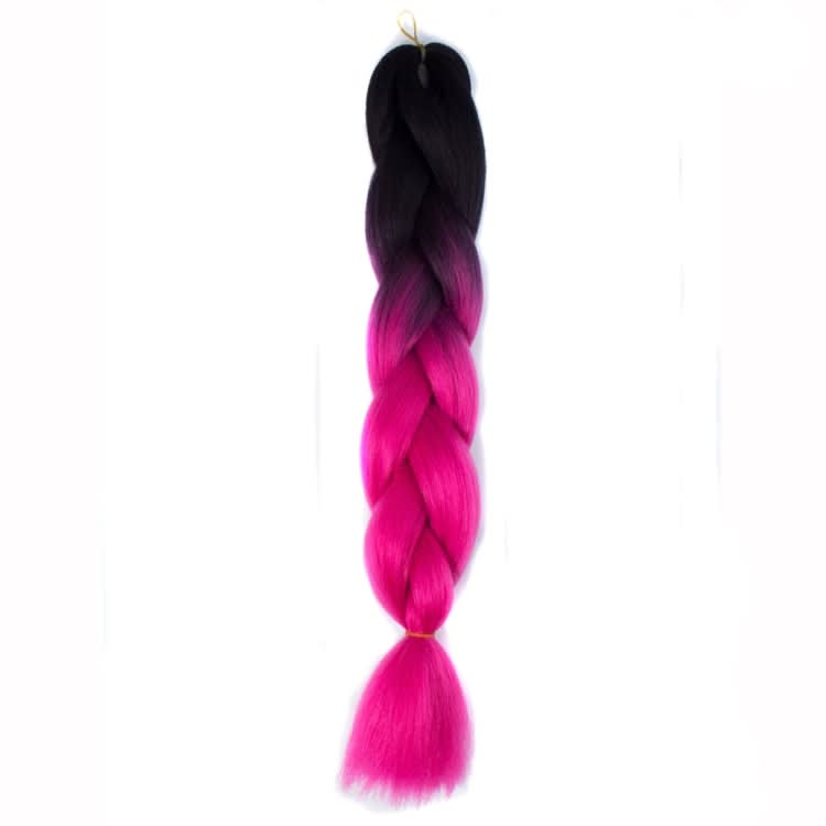 Fashion Color Gradient Individual Braid Wigs Chemical Fiber Big Braids, Length: 60cm(18Navy Blue+Sky Blue) Reluova