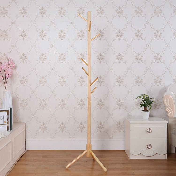 Creative Tree-shaped Solid Wood Floor Hatstand Clothes Hanging Rack,Size: 176x48x48cm Reluova