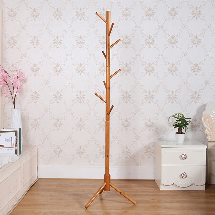 Creative Tree-shaped Solid Wood Floor Hatstand Clothes Hanging Rack,Size: 176x48x48cm Reluova