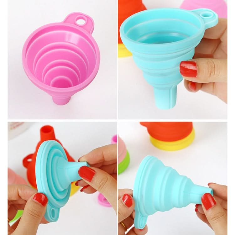 Mini Silicone Foldable Telescopic Funnel Random Color Delivery - Reluova