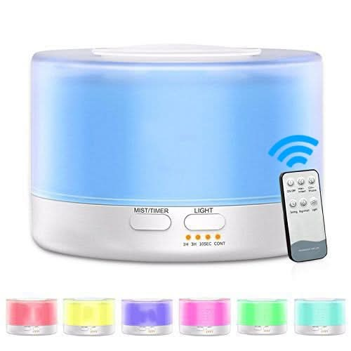 T700 Remote Control Clear White Air Humidifier Automatic Alcohol Sprayer Essential Oil Diffuser Ultrasonic Mist Maker Ultrasonic Aroma Diffuser Atomizer Color LED, Capacity: 700ml, DC 24V, US Plug Reluova