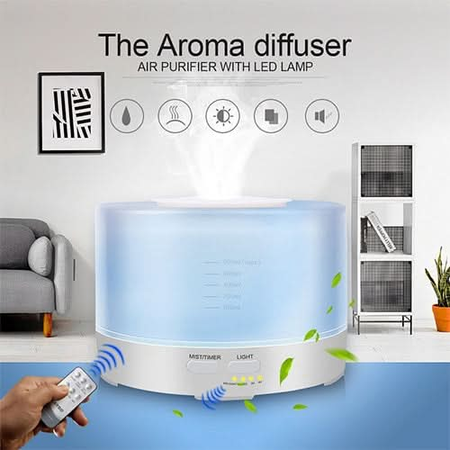 T700 Remote Control Clear White Air Humidifier Automatic Alcohol Sprayer Essential Oil Diffuser Ultrasonic Mist Maker Ultrasonic Aroma Diffuser Atomizer Color LED, Capacity: 700ml, DC 24V, US Plug Reluova