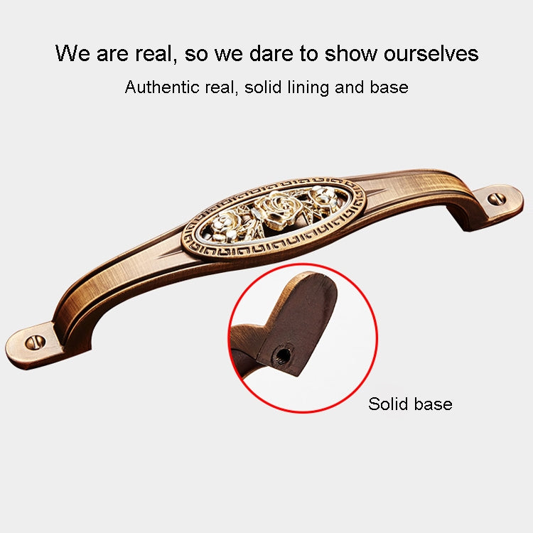 5008-96 Cabinet Zinc Alloy Retro Handle Coffee Cat Eye Handle (Coffee Fake Gold Flower) My Store