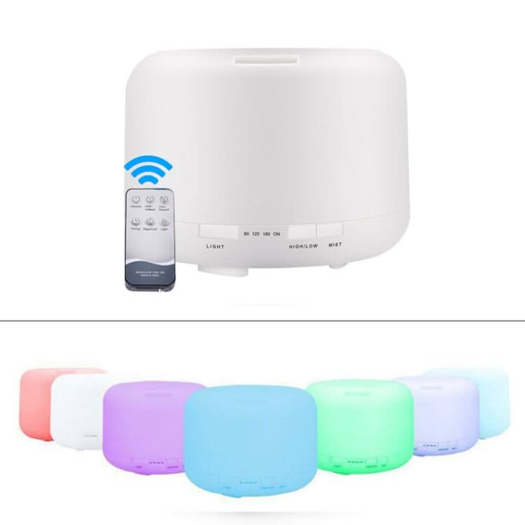 T500 Remote Control Clear White Air Humidifier Automatic Alcohol Sprayer Essential Oil Diffuser Ultrasonic Mist Maker Ultrasonic Aroma Diffuser Atomizer Color LED, Capacity: 500ml, DC 24V, US Plug Reluova