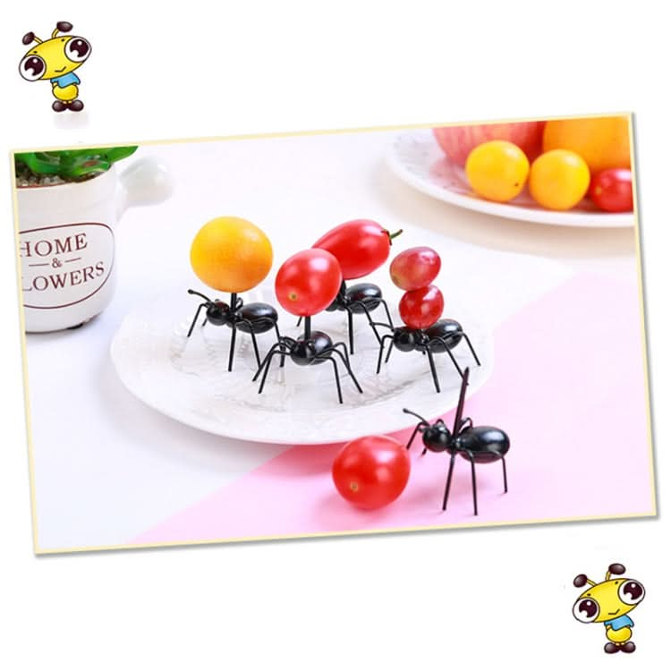 12pcs / Box Worker Ant Fruit Forks Snack Cake Dessert Tableware Home Kitchen Party Dinner Fruit Pick Kitchen Tool - Reluova