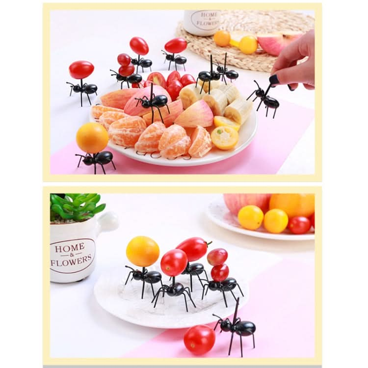 12pcs / Box Worker Ant Fruit Forks Snack Cake Dessert Tableware Home Kitchen Party Dinner Fruit Pick Kitchen Tool - Reluova