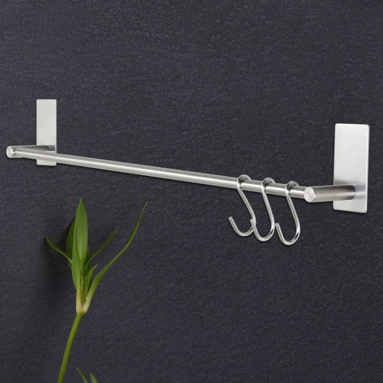 Stainless Steel Single Rod Towel Shelf Bathroom Non-perforated Storage Rack, Size: 700x62x90mm