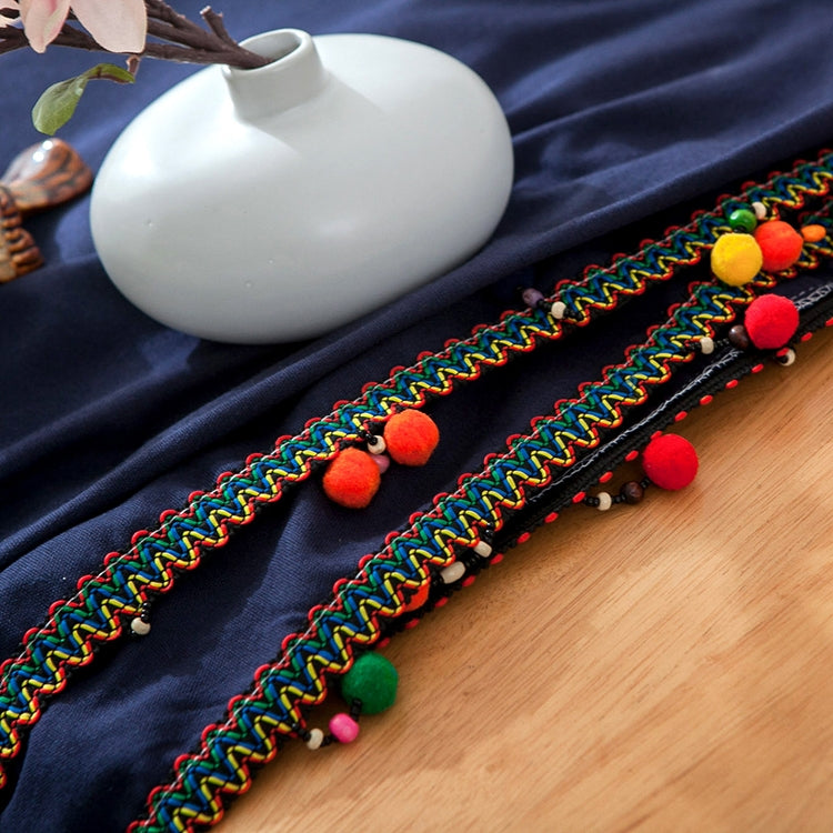 New Fashion European Ethnic Style Colorful Ball Tassel Cotton Tablecloth My Store