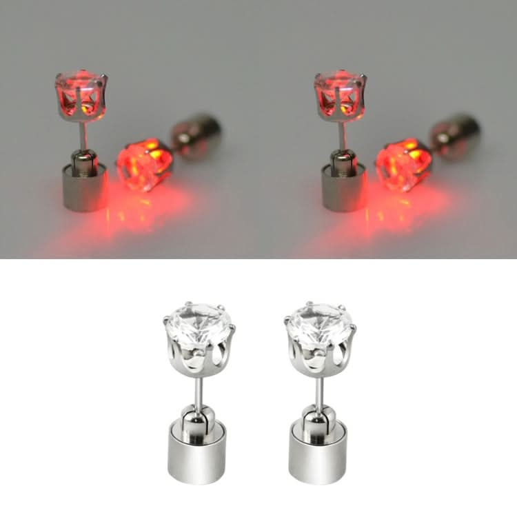 1 Paar modische LED-Ohrringe, leuchtende Diamant-Ohrstecker