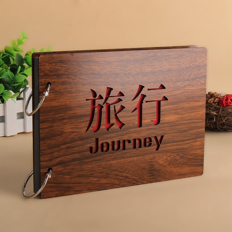 8 inch DIY Creativity Loose-leaf Retro Wooden Gift Photo Album