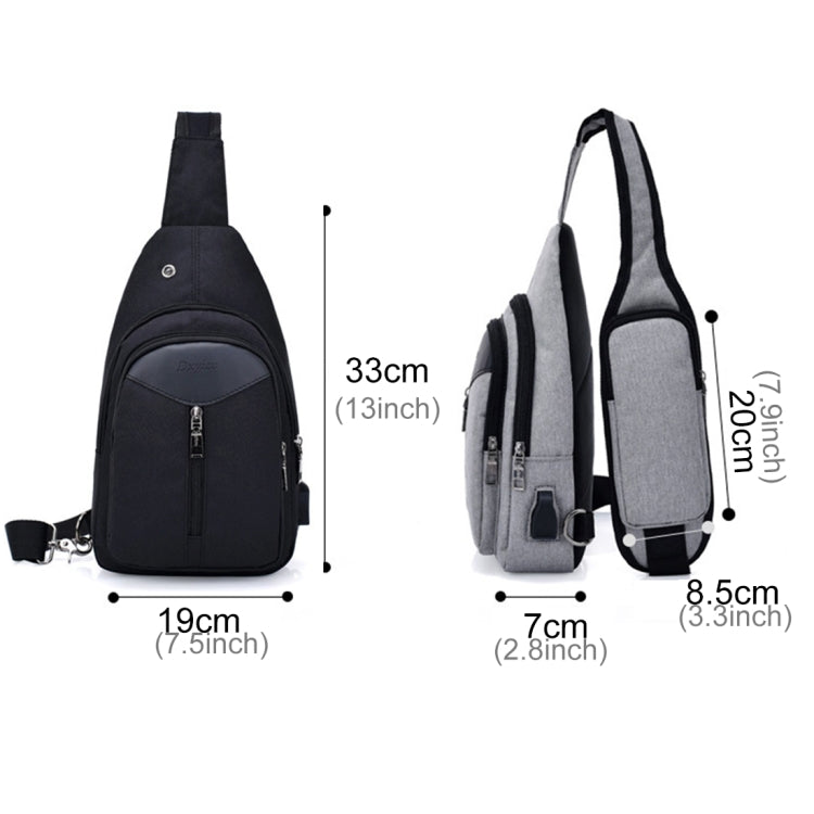 Portable Backpack Casual Outdoor Unisex Shoulder Bags Triangle Design Crossbody Bags Outdoor Sports Riding Shoulder Bag with External USB Charging Interface and Headphone Plug Reluova