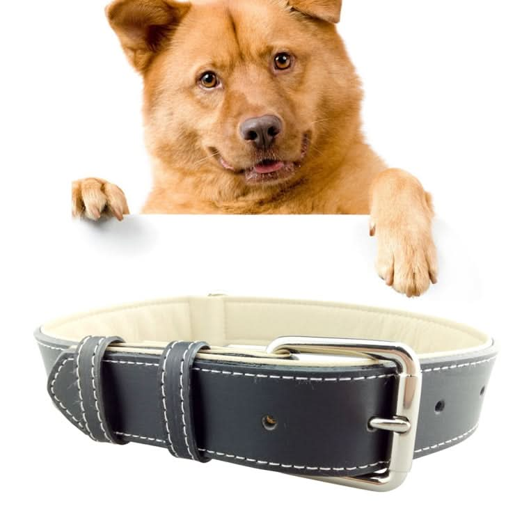 Leather Pet Dog Collar Pet Products Big Dog Collar, Size: L, 2.5 * 51cm - Reluova