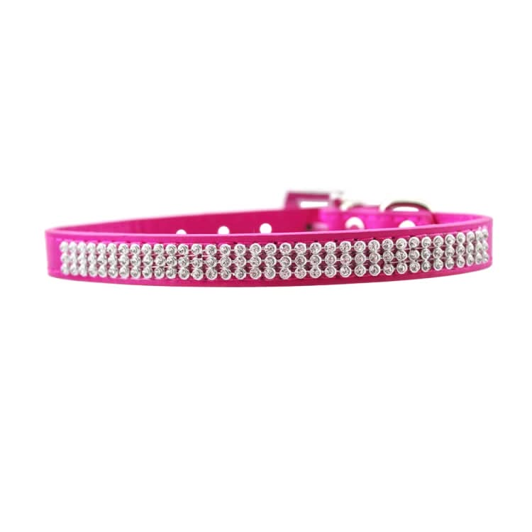 PU Diamond Studded Pet Collar Dog Collar Pet Products, Size: S, 1.5 * 37cm - Reluova