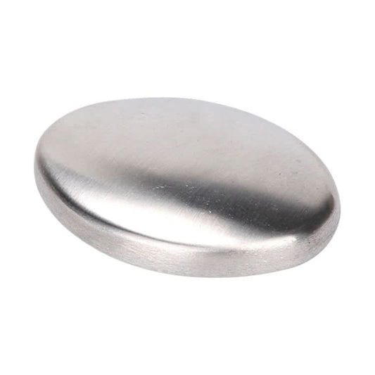 Portable Cleaning Stainless Steel Oval Hand Soap Eliminating Odour Remover, Random Style Delivery Reluova