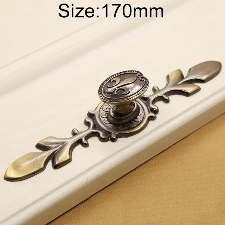 2811 Green Bronze Cabinet Wardrobe Door Drawer Vintage Zinc Alloy Solid Handle, Size: 170mm