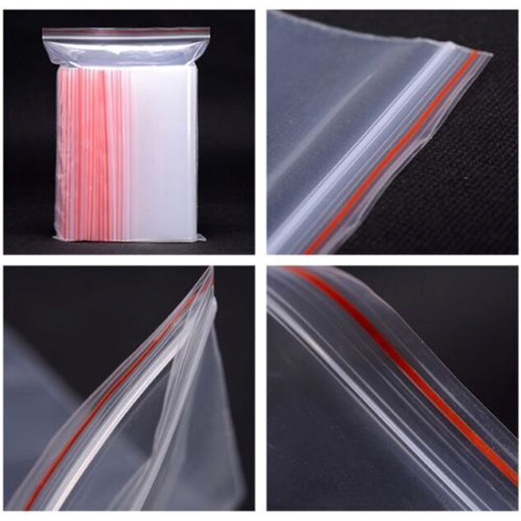 100pcs/pack PE Self Sealing Clear Zip Lock Packaging Bag, 9cm x 13cm, Custom Printing and Size are welcome